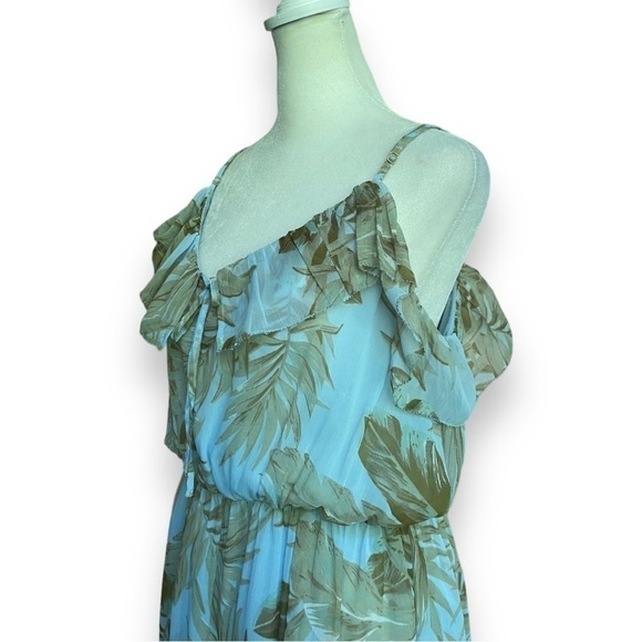 AMUSE Society Midsummer Floral Maxi Dress in Sea Wind | Size Large - Picture 7 of 16